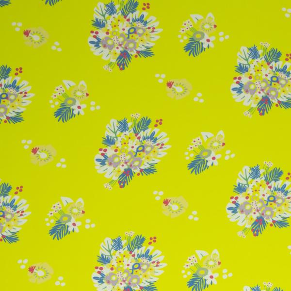 Tropical Bouquet by Jolijou - Tropische Blüten auf leuchtendem Gelb